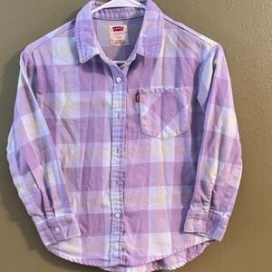 Levi's Kids Lavender Checkered Button-Down Shirt